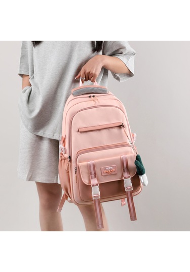 Ranyeek Genç Stili Pratik Nylon Sırt Çantası - Büyük Kapasite, Çok Bölmeli, Ayarlanabilir Askılar Ve Soğan Aksesuarı Beyaz Çok Renkli