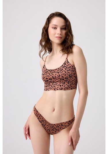 Basic Desenli Lazer Kesim Kadın Brezilya Külot 6'lı Paket Çok Renkli 1 Çok Renkli