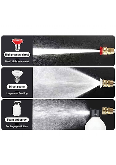 Carub Oto Yıkama Tabancası Şarjlı Ve Yüksek Basınçlı Bahçe Sulama Tabancası Çantalı