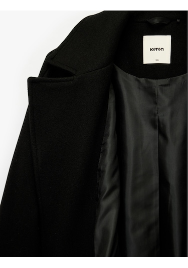 Koton Uzun Kollu Cepli Kemerli Uzun Kaşe Kaban Siyah 6wak00268ew Siyah Koton Uzun Kollu Cepli Kemerli Uzun Kaşe Kaban Siyah 6wak00268ew Siyah