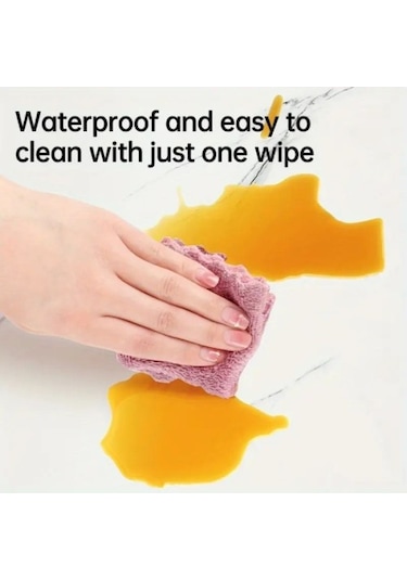 Beyaz Mermer Desenli Alüminyum Plastik Duvar Sticker 30x30 Beyaz