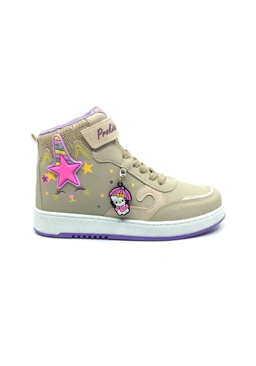 Taşpınar Pro - Star Kız Çocuk Kışlık Kısa Bot Spor Ayakkabı 26-35 VIZON Vizon