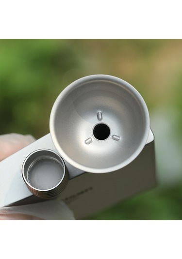 Gajeena Titanium Sarımsaklı İçki Borusu - Hafif, Pas Önbelleği Yok, Lezzet Koruyucu, Taşma Engelleyici, 40mm Açık Ağızlı Titanyum