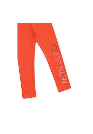 Lovetti Turuncu Kız Çocuk Start Now Baskılı Şardonlu Tayt 9363t015 Turuncu