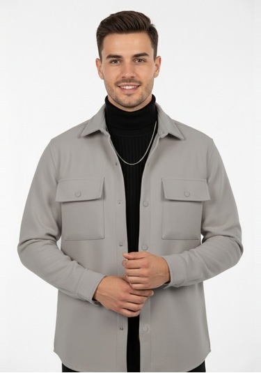 Deepsea Erkek Koyu Gri Premium Kaşe Ceket Şık, Modern Ve Sıcak Tutan Tasarım Ceket Mont 2500559 Koyu Gri