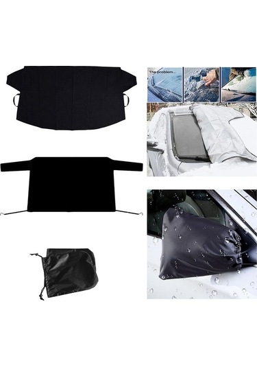 Ankatek Aracın Ön Camı İçin Kış Koruma, Dayanıklı Oxford Kumaş, Kullanımı Kolay, Hafif Ve Katlanabilir