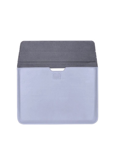 Macbook Pro 14 İnç M3 A2992 A2918 Uyumlu Deri Mıknatıslı Çanta Stantlı Şık Tasarım Lila