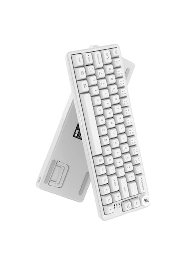 Hawk Gaming Hk251 Membrane Rgb Kablosuz/bluetooth Beyaz %65 Türkçe Gaming Klavye