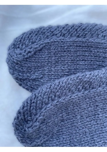 Tamam Örgü Yünlü Bot Çorapları 251272565 Koyu Gri