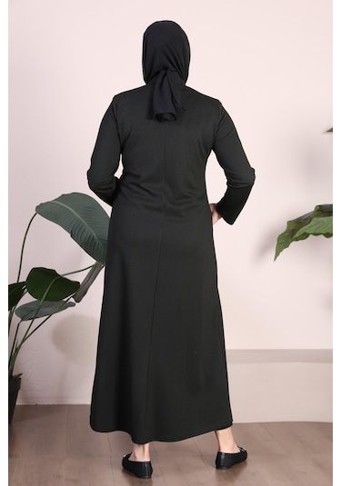 Kadın Büyük Beden 3 Düğmeli Pardesü 001