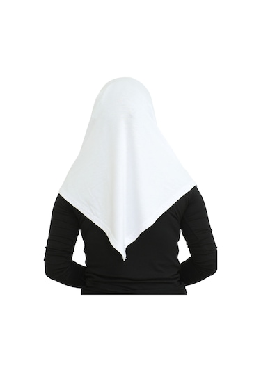 Hazır Giyim Türban Yumuşak Başörtü Şal - Beyaz Beyaz