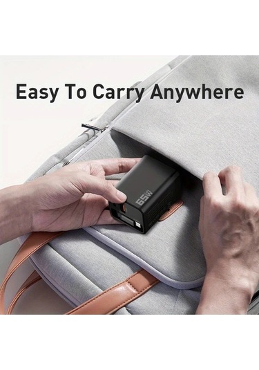 Topshop1 65w Usb C Şarj Aleti Siyah 3 Portlu Pd Hızlı Şarj Iphone Uyumlu 16 Macbook Pro Uygun Duvara Monte