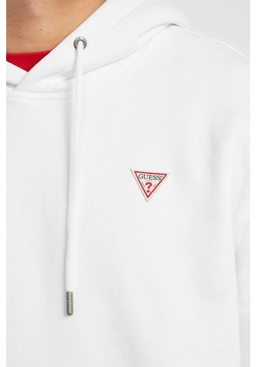 Guess Erkek Beyaz Iconic Sweatshirt Beyaz