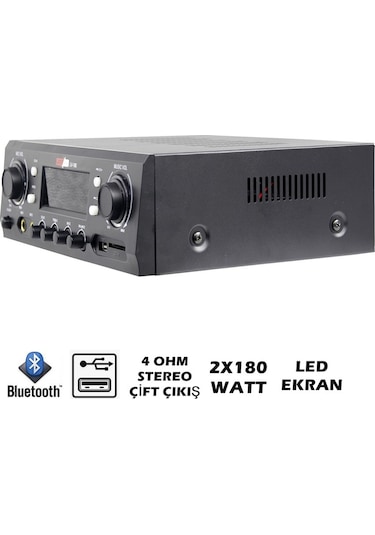 Lastvoice Lv-180 Stereo Mikser Anfi 2X180 Watt Usb Mp3 220V