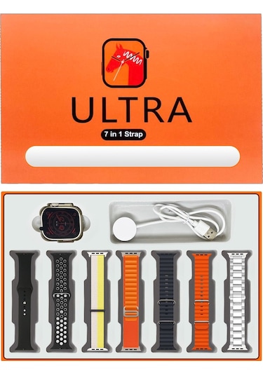 Fitsmart Amax Ultra Watch Akıllı   Saat + 7 Adet Kordon (İthalatçı Garantili)