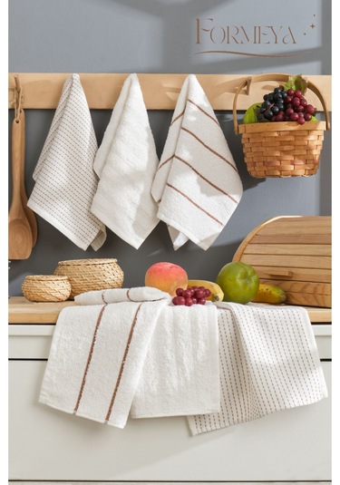 Formeya Sophia 6'lı 30x50 Cm Mutfak Havlusu Seti Krem