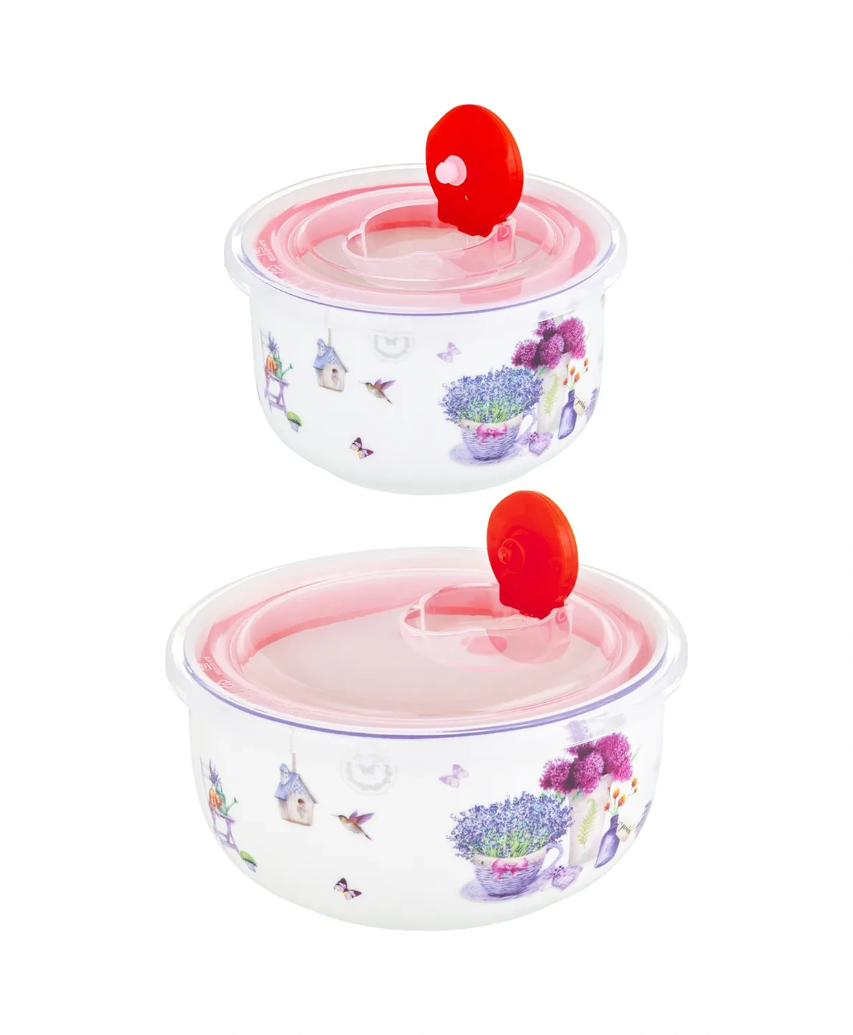 Elan Gallery Kapaklı Lavanda Salata Kasesi 2 Adet, 560 Ml Ve 260 Ml 39699166 Beyaz