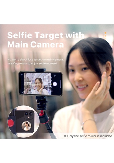 Springsun Selfie Çubuğu Telefon İçin Kompakt Yapışkanlı Ayna Metal Plakalar Selfie İphone Uyumlu Samsung Fotoğraf Video Selfie Vlog Aksesuarları İle