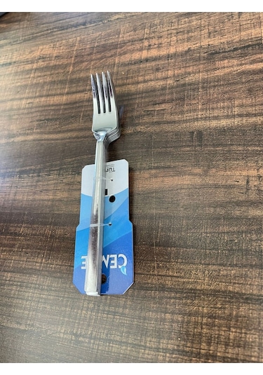 Enashop Paslanmaz Tatlı Çatalı Seti 6 Adet Klasik Düz Model Inox