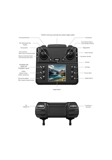D9 Akıllı Kameralı Drone 50x Zoom Fırçasız Motor Optik Akış Led Işıklı