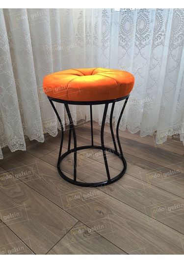 Kum Saati Dilimli Makyaj Pufu Kara İnci Turuncu