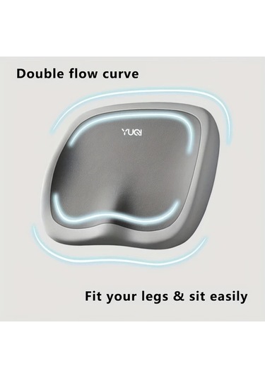 Honeybeeshop Siyah Ofis Koltuğu Minderi - 10 Saat Ergonomik Memory Foam, Bel Kalça Desteği Tamamen Siyah