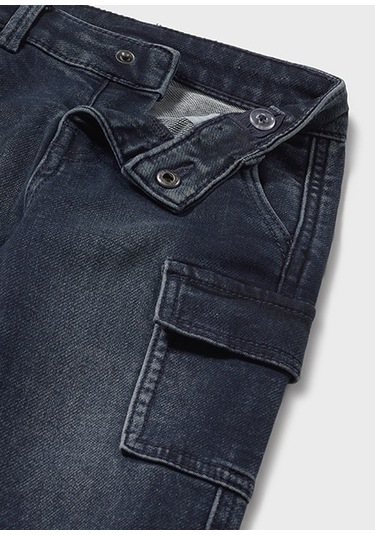 Mayoral Erkek Bebek Lacivert Kargo Denim Pantolon 2505 Lacivert