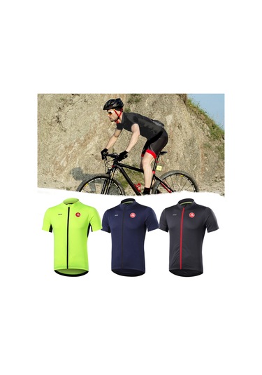 Arsuxeo Erkekler Kısa Kollu Hızlı Kuru Bisiklet T-shirt Koşu Xl Yeşil