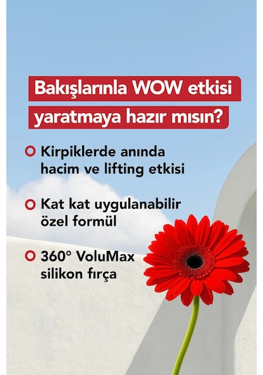 Volume Up Mascara Yoğun Hacim Ve Lifting Etkili Kat Kat Uygulanabilir Maskara 8682536100724 000 Black