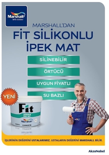 Marshall Fit Silikonlu Ipek Mat Iç Cephe Boyası3,5 Kg