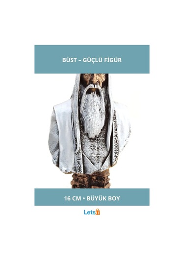 Yüzüklerin Efendisi Saruman Büst Büyük Boy 16cm 1 Adet