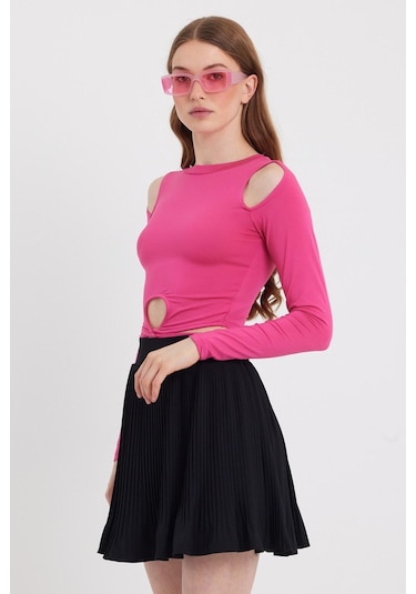 Quhox Kadın Allegro Crop Pembe