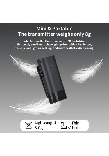 Hfambition İki Mikrofonlu Kablosuz Yaka Mikrofonu, Şarj Kutusuyla, Gürültü Engelleme, İphone/ios İçin Canlı Yayın Ve Röportajlar