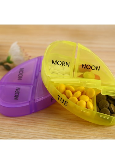 Haftalık Hap Organizatör 7 Gün Hap Kutusu Kasa Tıp Beyaz Diğer