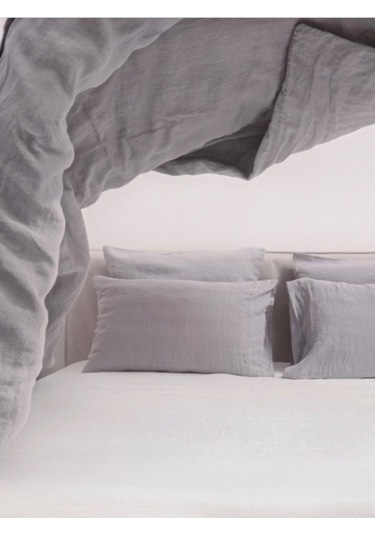 Açık Gri Nevresim Takımı Çift Kişilik 240x260 Cm Gri