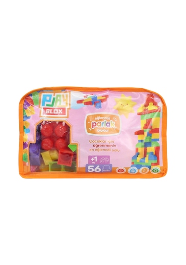 Play Blox Yapı Oyuncakları 56 Parça Çantalı Parlak Renkler Mega Blok Seti 2892