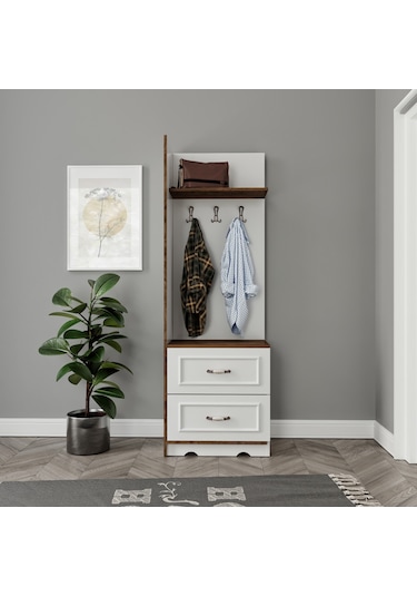 Kznhome Kartopu Modüler Country Portmanto - Tamamı 1. Kalite Mdf