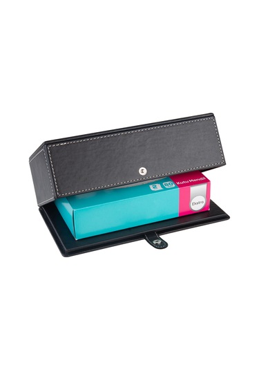 2k Suni Deri Peçetelik Mendil Kutusu 13 24 6 Cm. Siyah Siyah