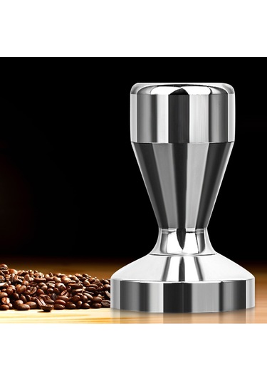 Shineyee Stainless Steel Kahve Tamperi - 51mm Çaplı Profesyonel Basma Aleti Gümüş