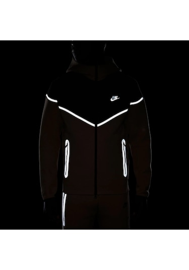 Nike Sportswear Tech Fleece Erkek Bej Sweatshirt Reflektörlü Bej