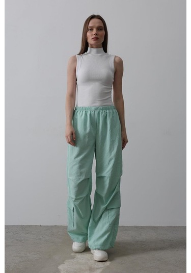 Modaserdem Paraşüt Cargo Pantolon - Mint Çok Renkli