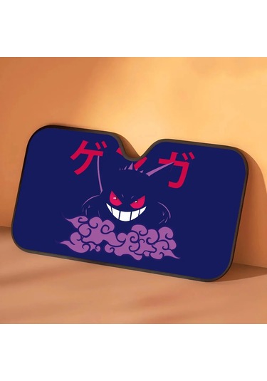 Goldenqian P-pokémon G-gengar Araba Pencere Güneş Gölge Cam Anti-uv Koruma Ön Arka Cam Blok Kapağı Vizör Aksesuarları Z1
