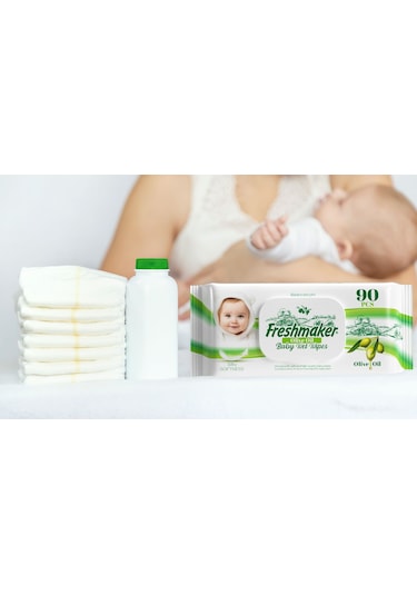 Freshmaker Islak Havlu Zeytinyağlı Sensitive Kapaklı 1080 Yaprak 12'li Set