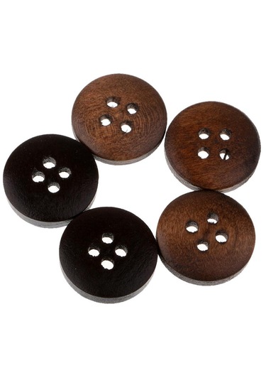 Homyl 50 Parça Vintage 4 Delik Ahşap Düğmeler Dikiş Giyim