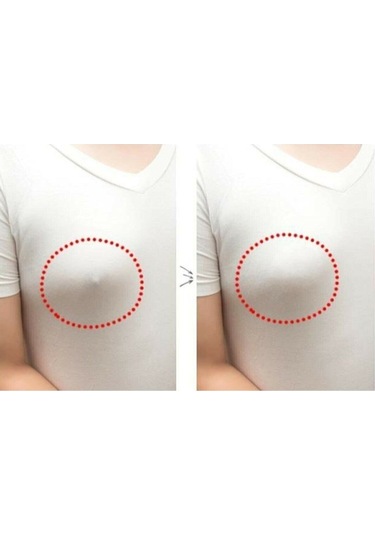 1 Çift Göğüs Ucu Gizleyici Kadın Silikon Kapatıcı Ten Nipple Pad Ten Rengi