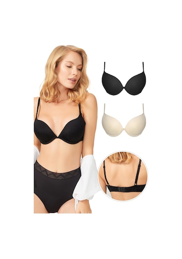 Cottonhill Lol Up Push Up Balenli Sütyen 2'li Paket-2 Çok Renkli