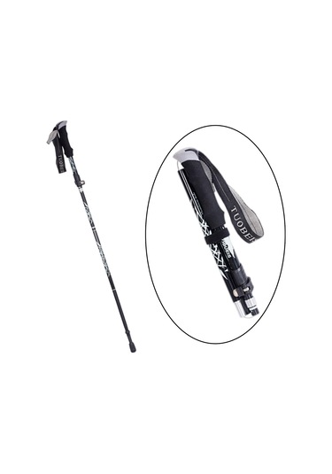 Dolıty Trekking Batonları Yürüyüş Için Hızlı Ayarlı Flip Siyah