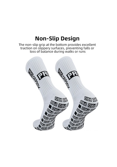 Qingmipy 5 Çift Futbol Çorabı, Yüksek Esneklikli, Kaymazsız Taban, Nem Emici, Ağırlık Düşük, Konforlu Beyaz Beyaz