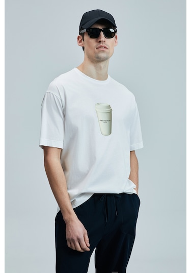 Lufian Omen Modern Grafik T- Shirt Beyaz Beyaz 111020252100500 Beyaz