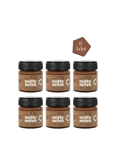 Nutty More %33 Fındık Parçacıklı Kakaolu Fındık Ezmesi 200 Gr X 6 Adet